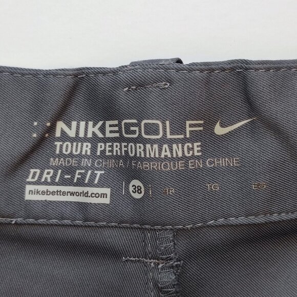 Nike Golf active wear shorts men's size 38 grey Tour Performance Dri-Fit - Picture 6 of 9